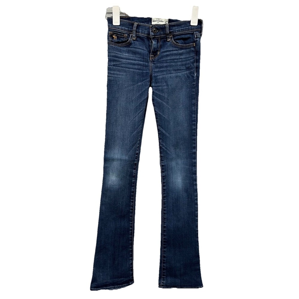 Abercrombie Kids Girls 14 Slim Dark Wash Bootcut Denim Jeans Stretch Y2K Style